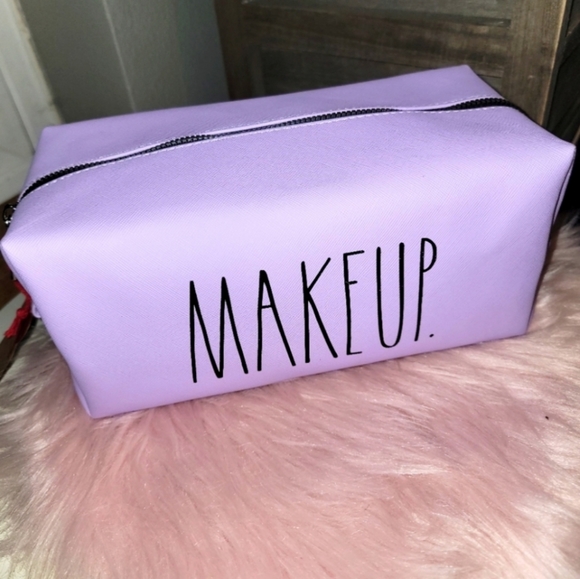 Nwt Rae dunn make up bag purple cosmetic new - Picture 1 of 2